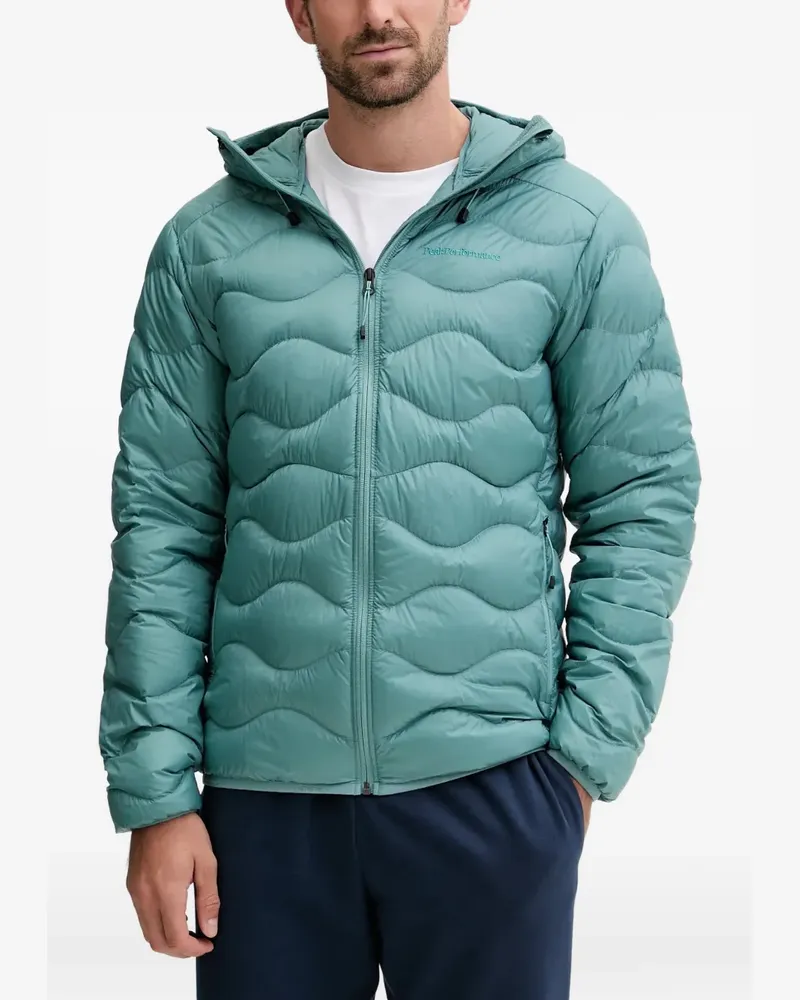Peak Performance Helium quilted hooded jacket - Blau Blau