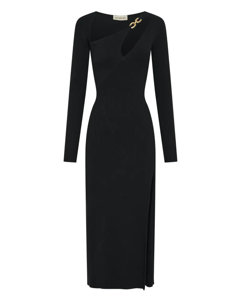 NICHOLAS Ginerva cut-out midi dress - Schwarz Schwarz