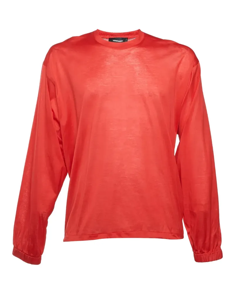 Dsquared2 Langarmshirt mit grafischem Print - Rot Rot