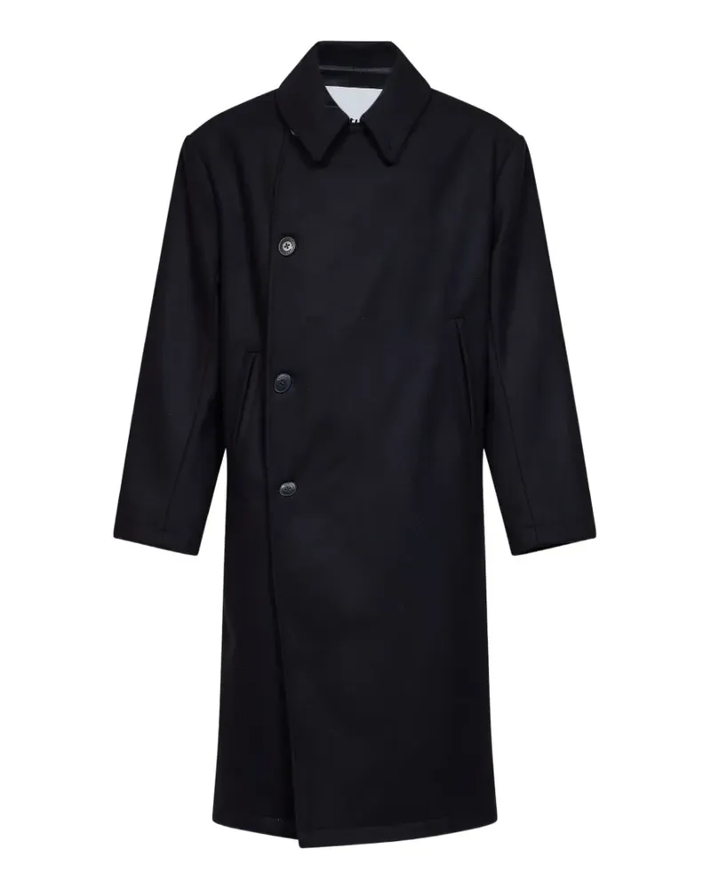 Costumein buttoned wool coat - Schwarz Schwarz