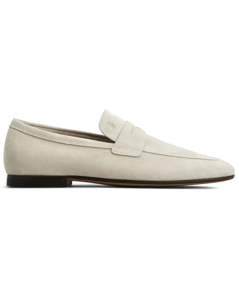 TOD'S Loafer aus Wildleder mit Logo-Stempel - Nude Nude