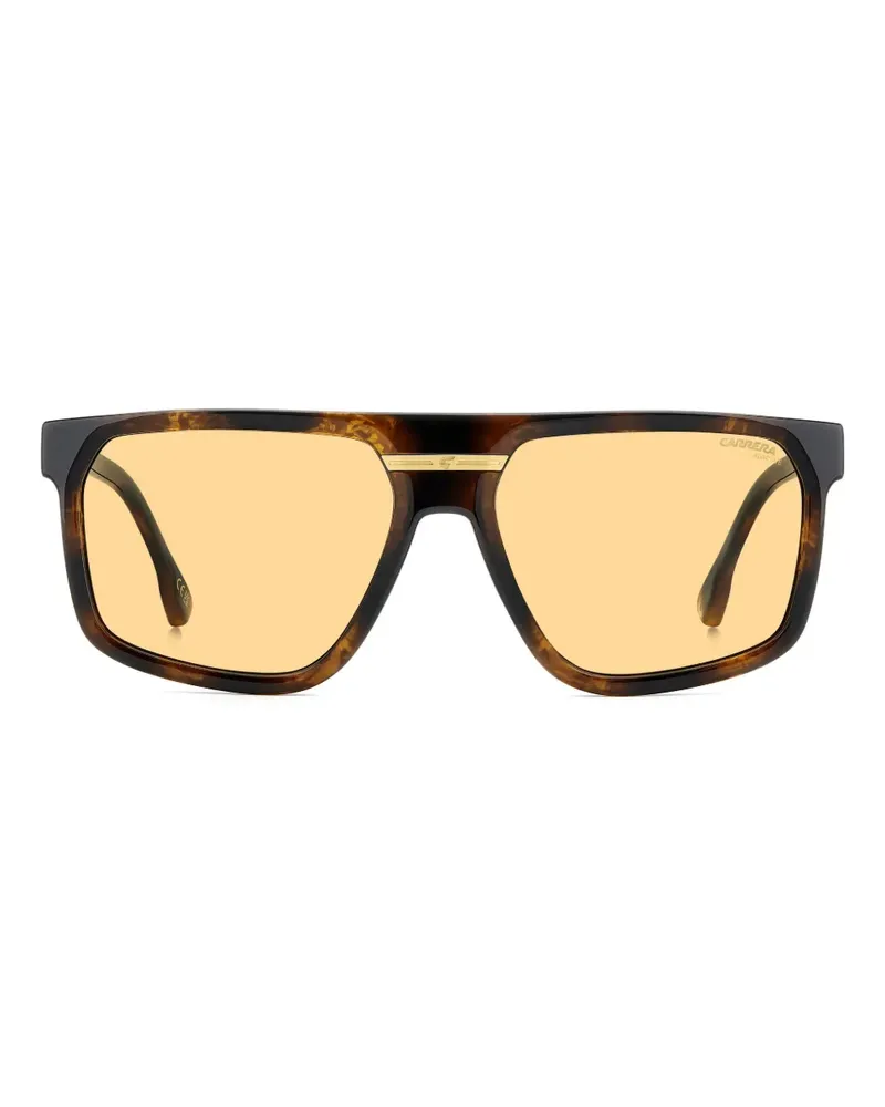 Carrera Sonnenbrille mit eckigem Gestell - Braun Braun