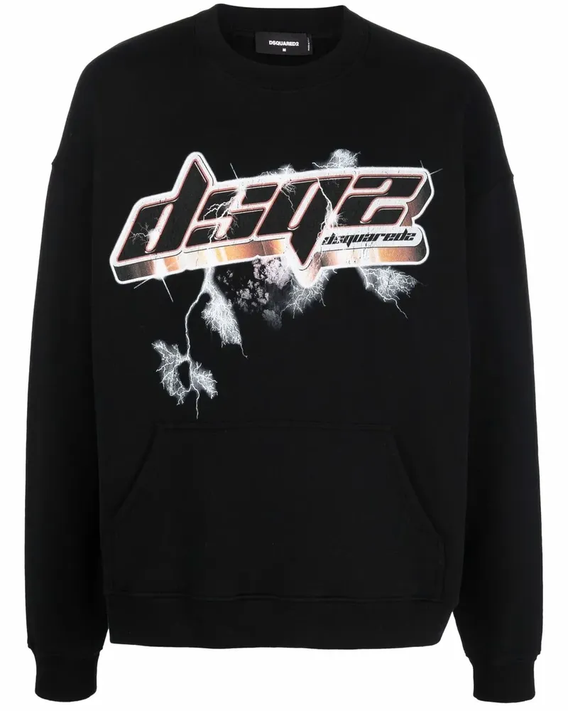 Dsquared2 Pullover mit Logo-Print - Schwarz Schwarz