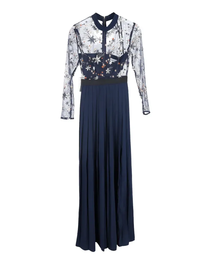 Self-Portrait embellished maxi dress - Blau Blau