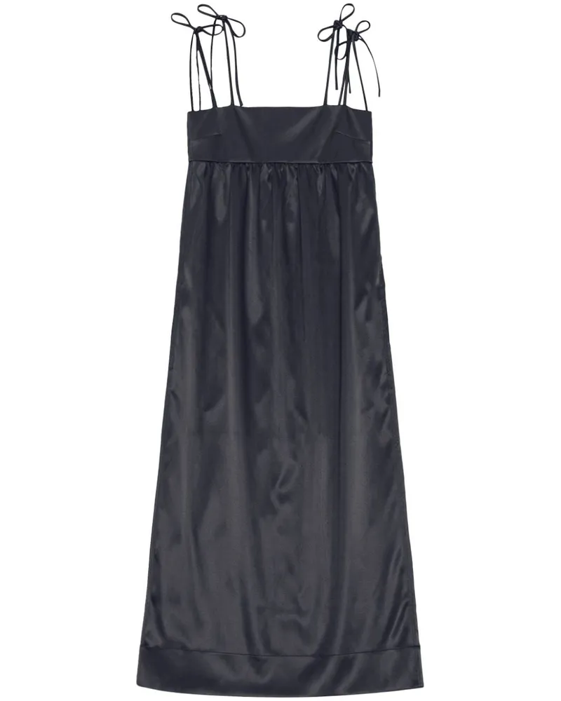 Ganni Ärmelloses Maxikleid - Schwarz Schwarz