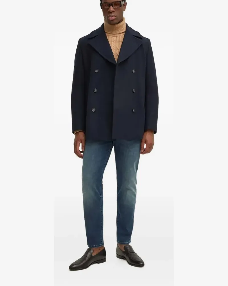 HUGO BOSS Jeans mit Logo-Schild - 418 BLUE 418