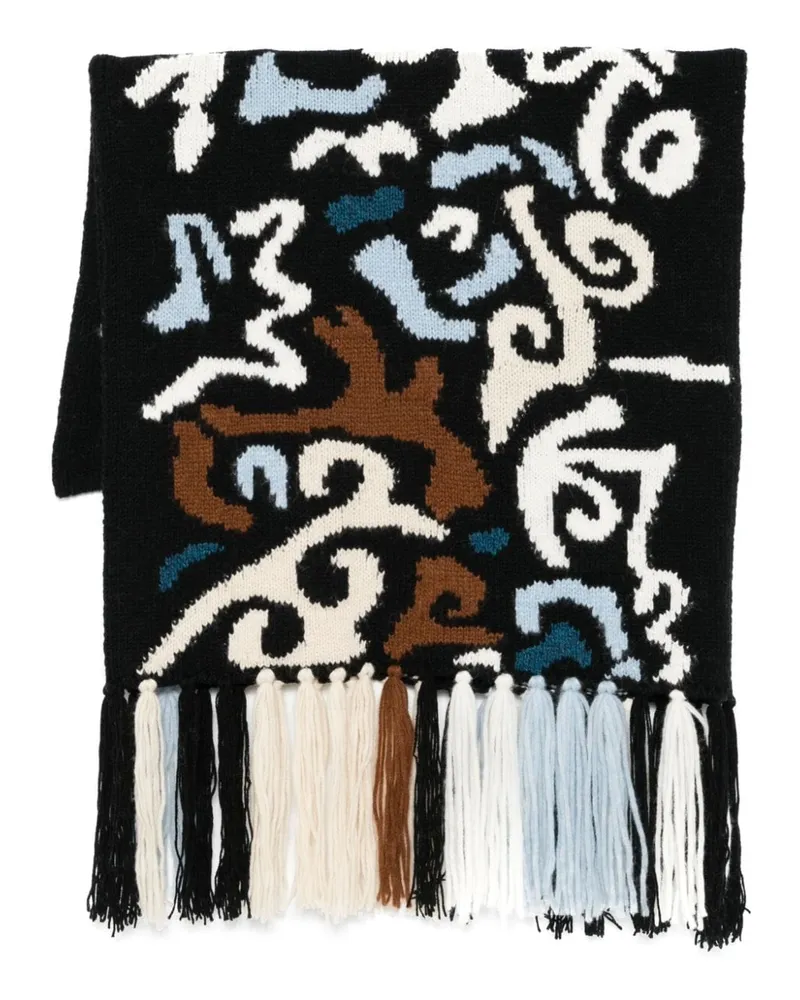 Ermanno Scervino Schal mit Jacquardmuster - Schwarz Schwarz