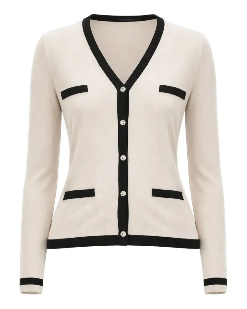 Max Mara Max Mara trimmed V-neck cardigan - Nude Nude