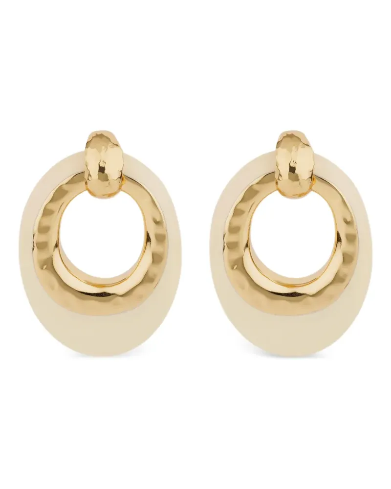 Gas Bijoux Selva hammered hoop small earrings - Nude Nude