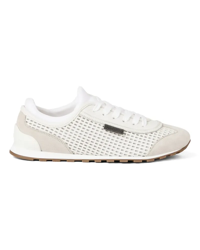 Brunello Cucinelli Laufsneakers mit glänzender Lasche - Nude Nude