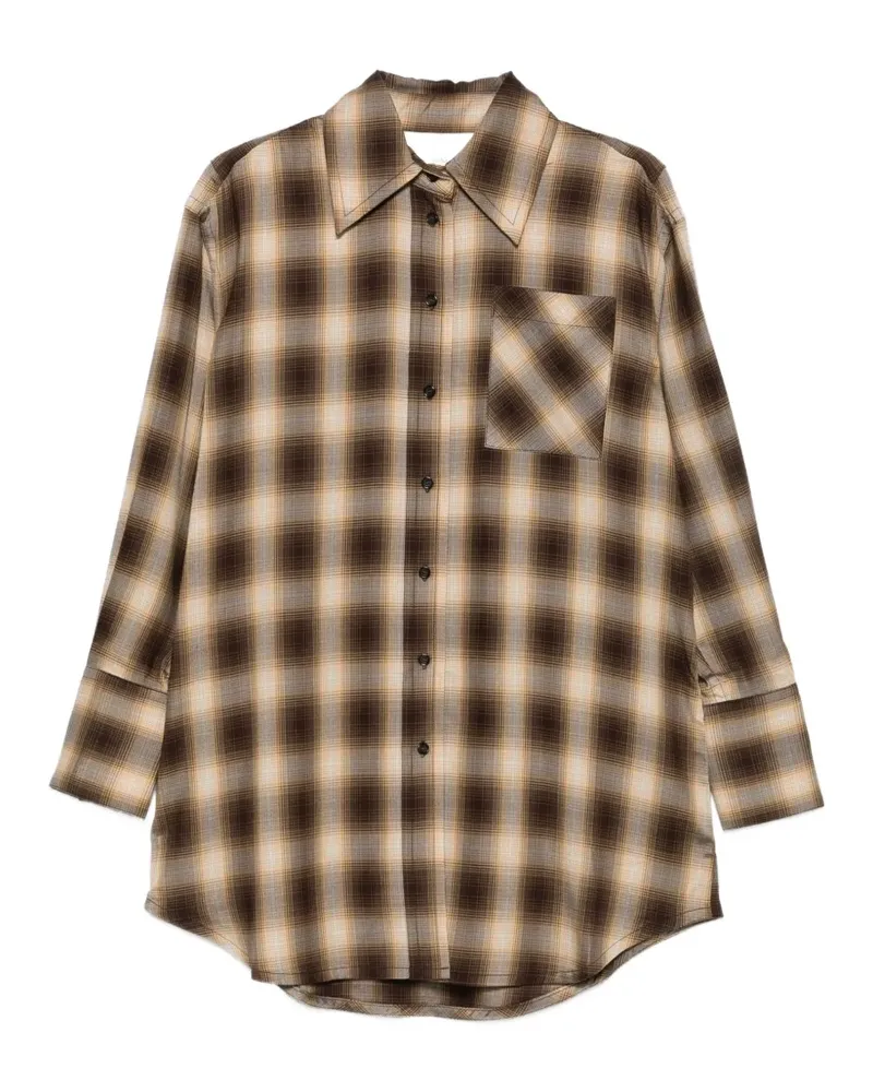 Co plaid-print oversized shirt - Braun Braun