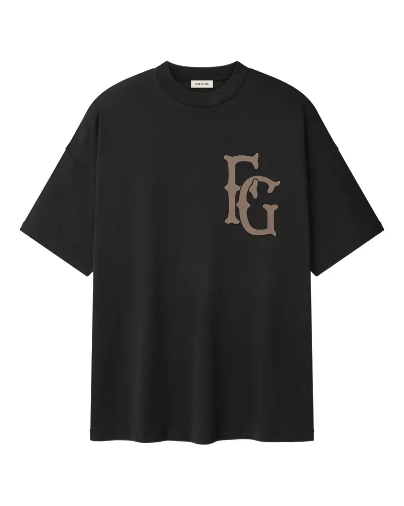 Fear of God 43 Wide-Fit-T-Shirt mit grafischem Print - Schwarz Schwarz