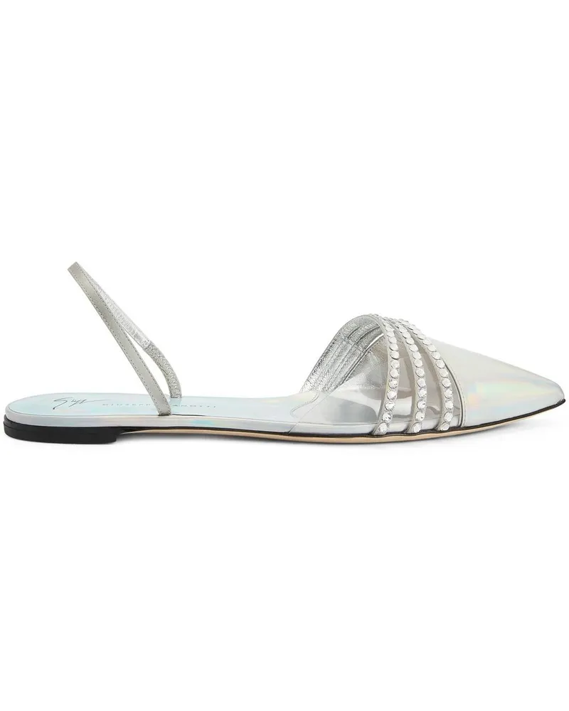 Giuseppe Zanotti Claralie Slingback-Sandalen - Silber Silber