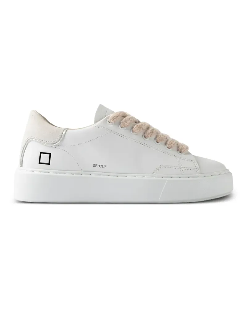 D.A.T.E. Sfera Sneakers mit Logo-Print - Weiß Weiß