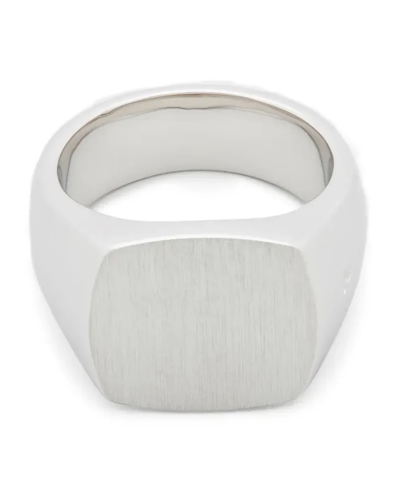 Tom Wood Glatter Siegelring - Grau Grau