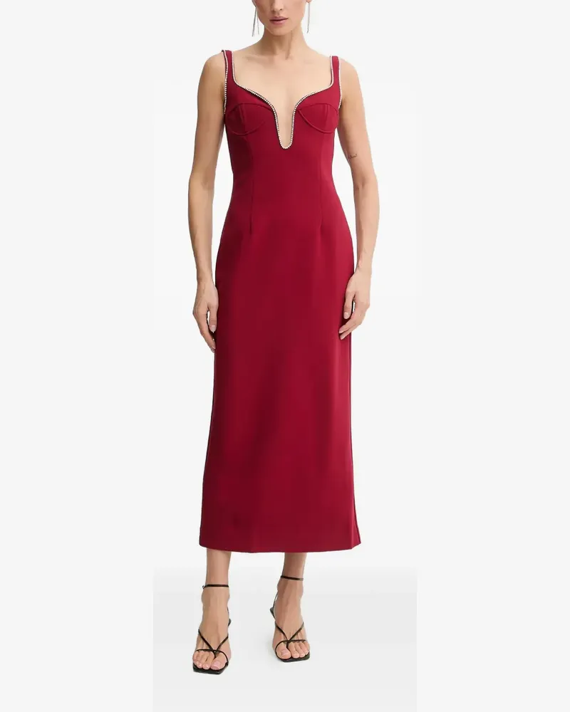 Bardot embellished-trim midi dress - Rot Rot