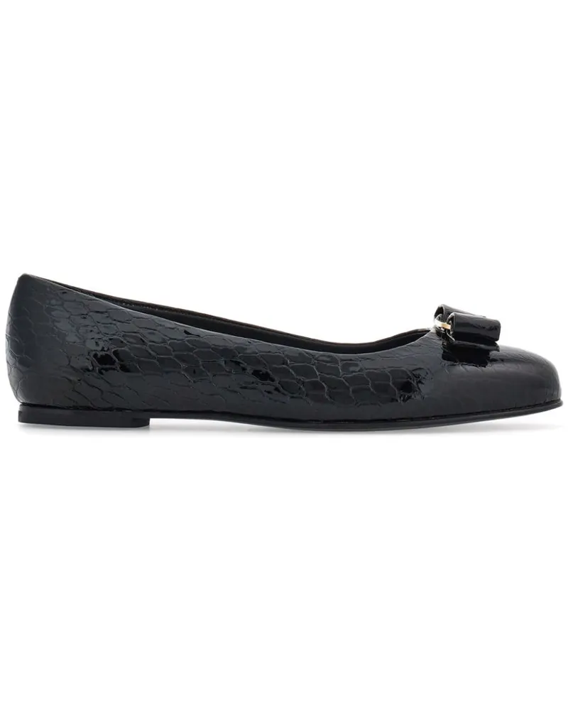 Ferragamo Klassische Ballerinas Schwarz