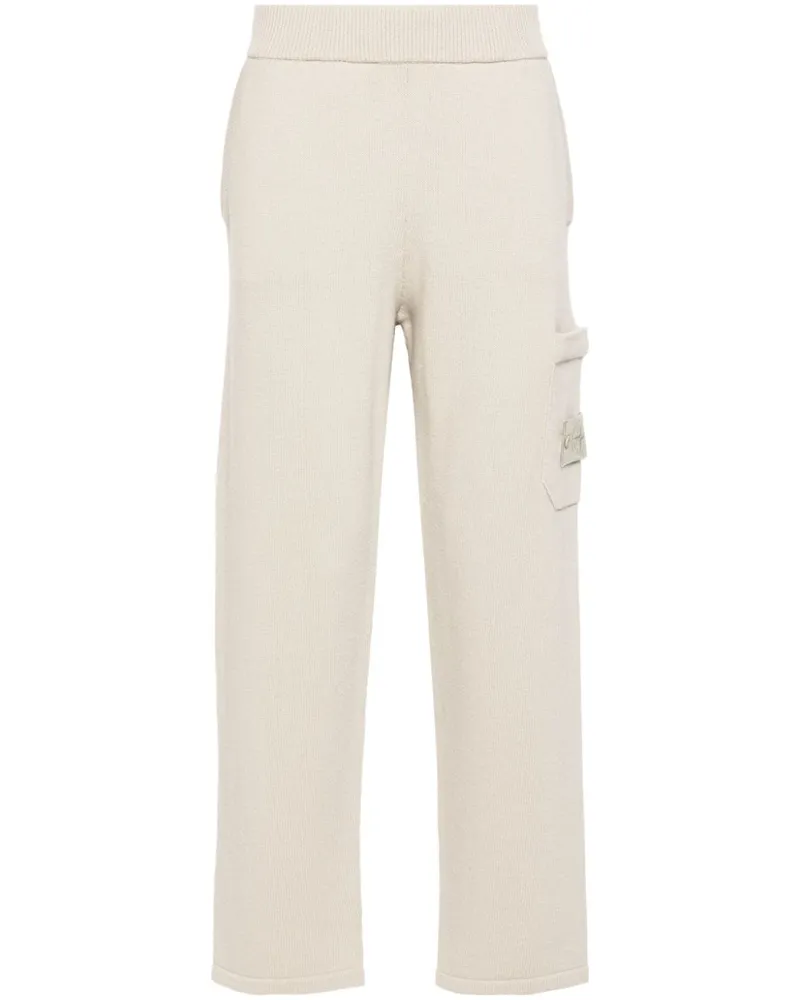 Stone Island Hose mit Kompass-Patch - Nude Nude