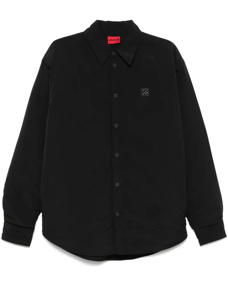 HUGO BOSS Wattierte Jacke mit Logo - Schwarz Schwarz