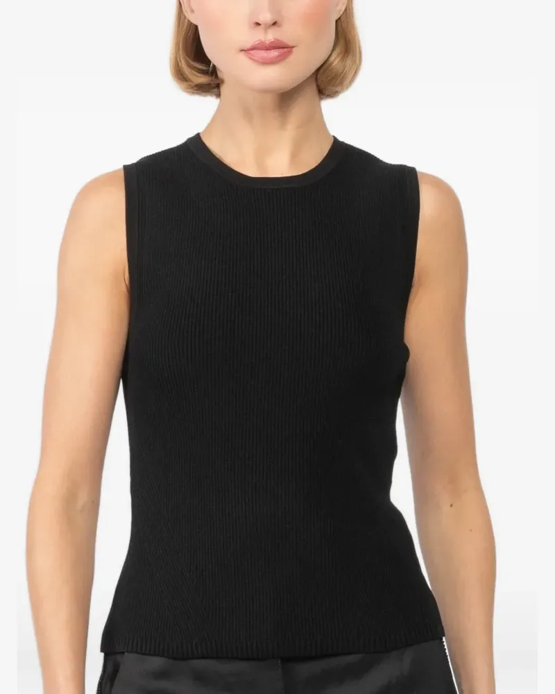 Veronica Beard ribbed sleeveless top - Schwarz Schwarz