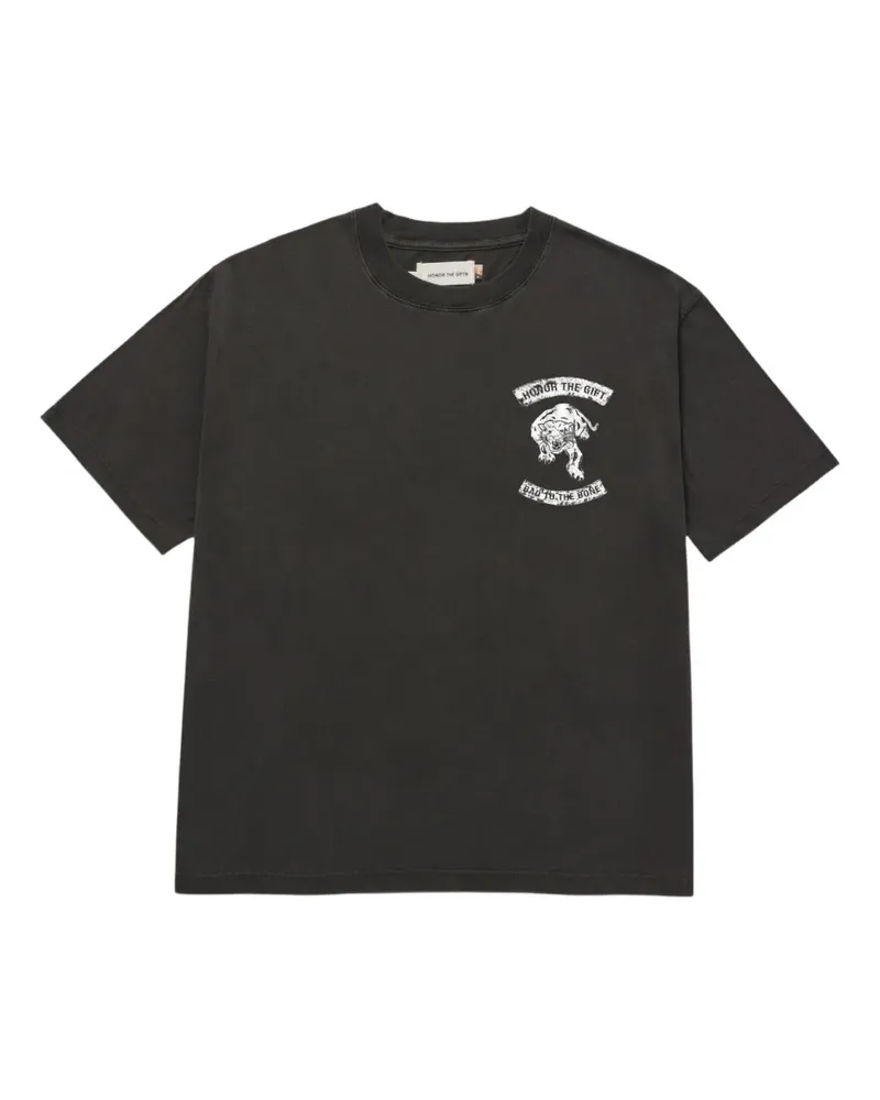 Honor The Gift Bad to the Bone T-Shirt - Schwarz Schwarz