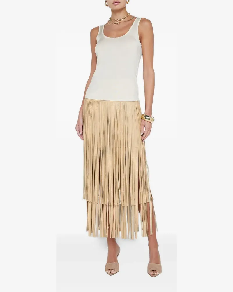 L'Agence Chrissy Tanktop mit U-Ausschnitt - Nude Nude