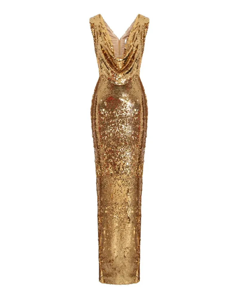 V:PM ATELIER Kleid mit Pailletten - Gold Gold