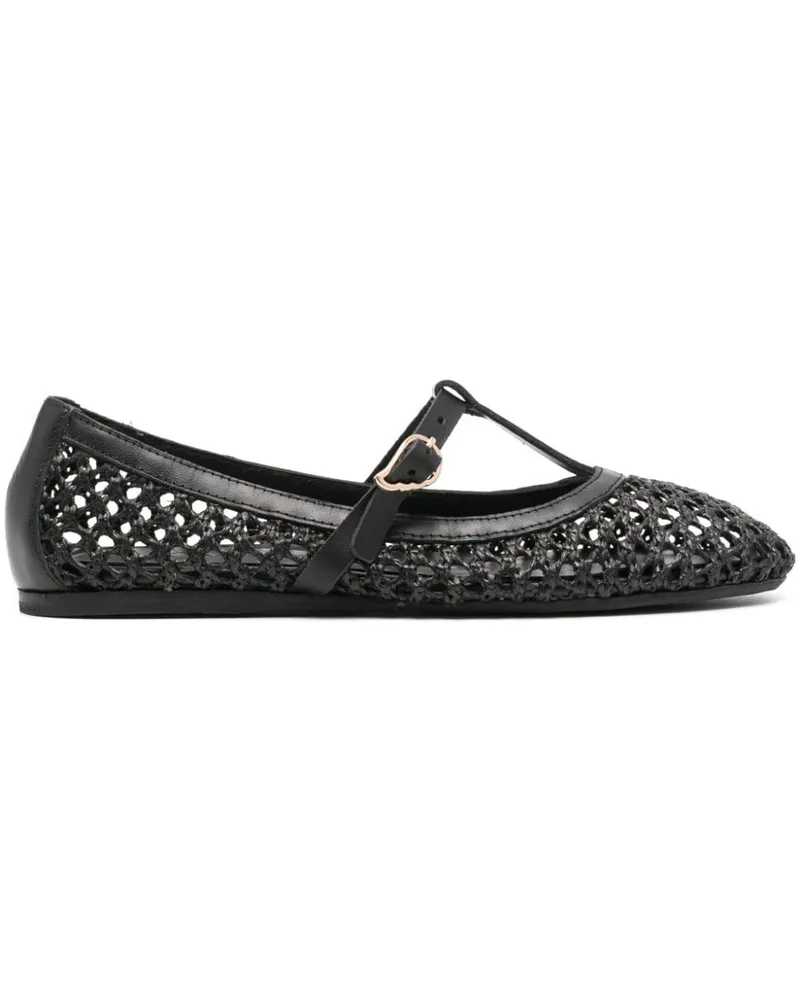 Ancient Greek Sandals Aerati Ballerinas aus Bast - Schwarz Schwarz
