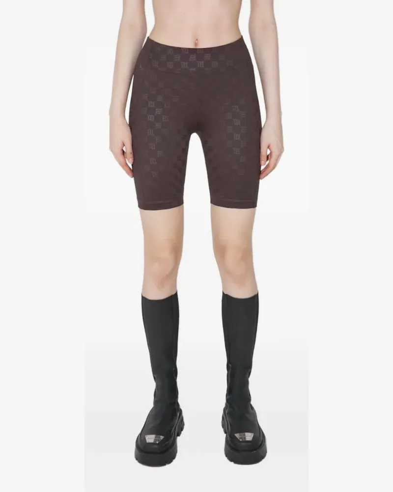 MISBHV Bikershorts mit Monogrammmuster - Braun Braun