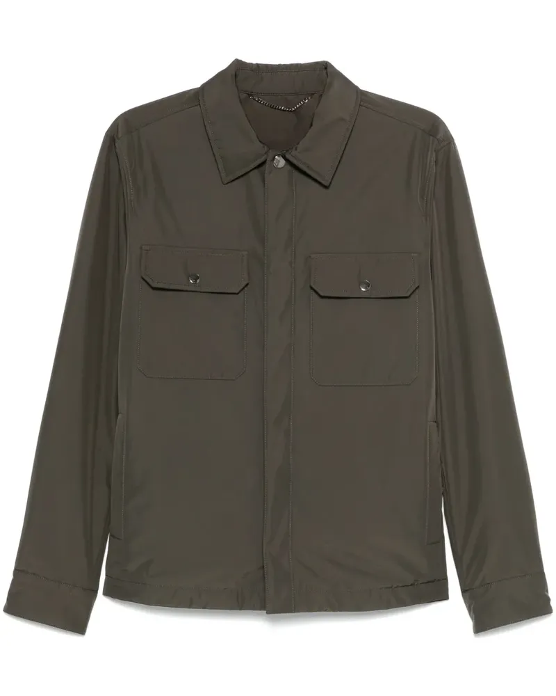 Canali Gefütterte Hemdjacke - Grün Grün