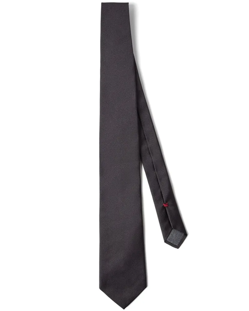 Brunello Cucinelli Krawatte aus Seide - Schwarz Schwarz