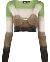 GCDS Cropped-Cardigan aus Lurex Grün