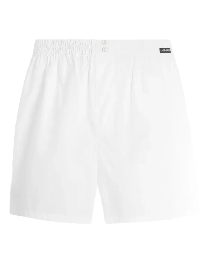 Dolce & Gabbana Boxershorts aus Popeline - Weiß Weiß