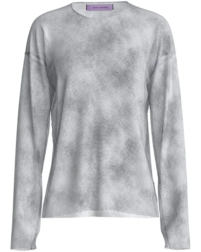 Margherita MACCAPANI T-Shirt mit The Second Skin Spray-Print Grau