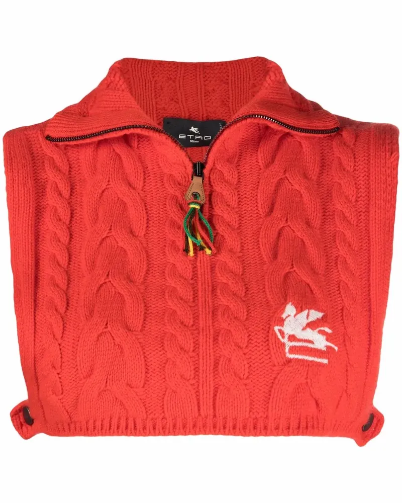 Etro Cropped-Top mit Zopfmuster - Rot Rot