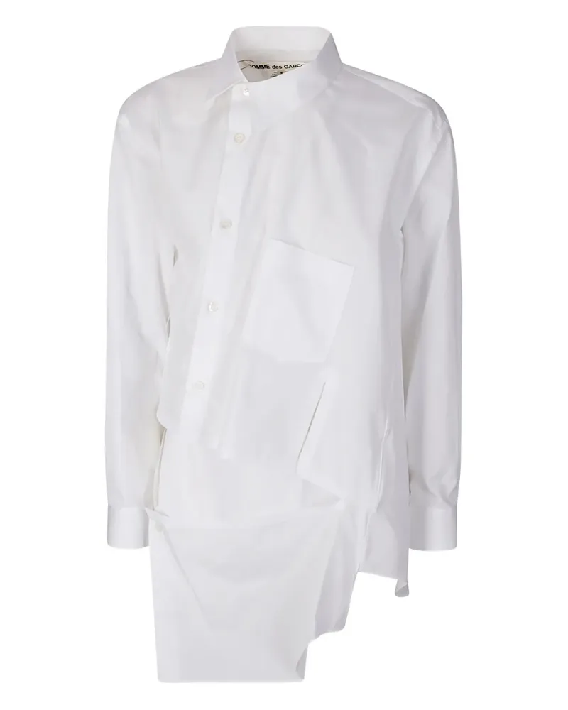 Comme des Garçons asymmetric pocketed shirt - Weiß Weiß