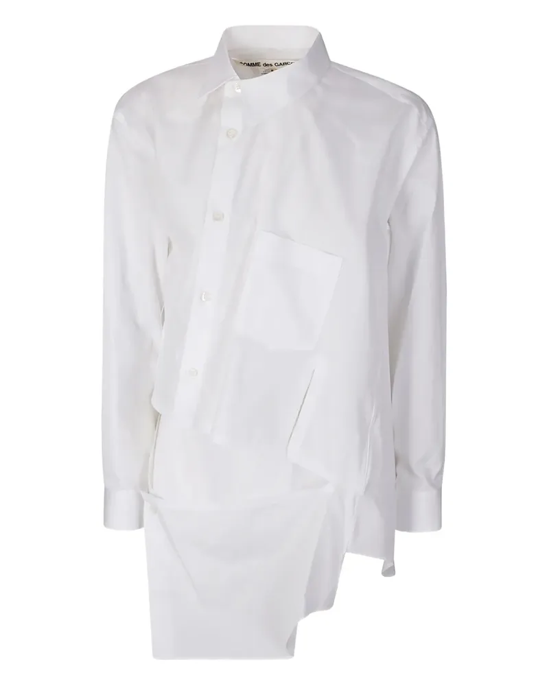 Comme des Garçons asymmetric pocketed shirt - Weiß Weiß