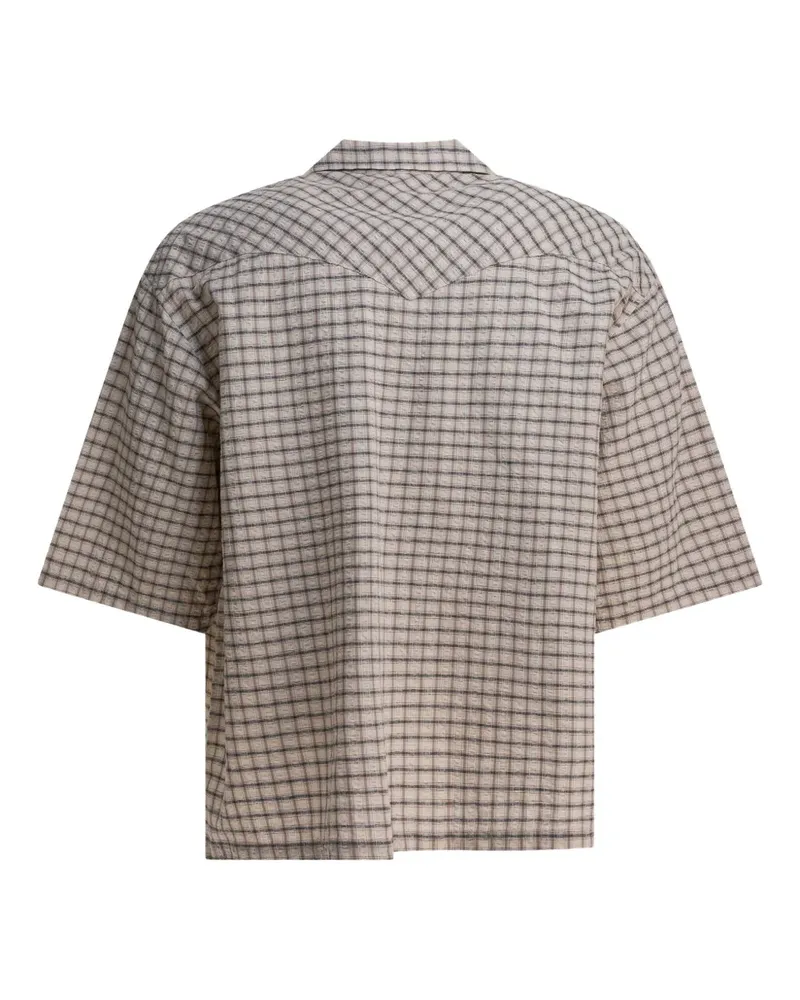 KAPITAL plaid-pattern short-sleeve shirt - Grau Grau