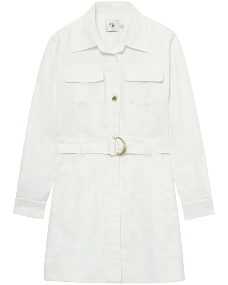 Aje. Cohort Minikleid - Weiß Weiß