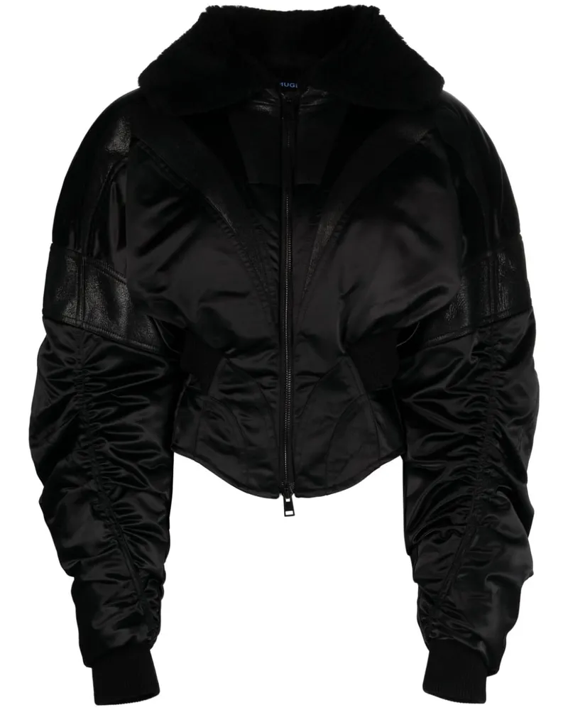 Thierry Mugler Klassische Bomberjacke - Schwarz Schwarz
