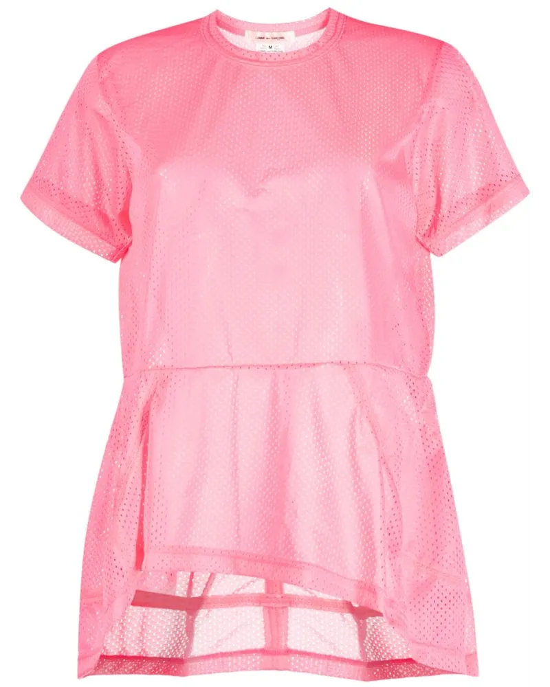 Comme des Garçons Semi-transparentes Hemd - Rosa Rosa