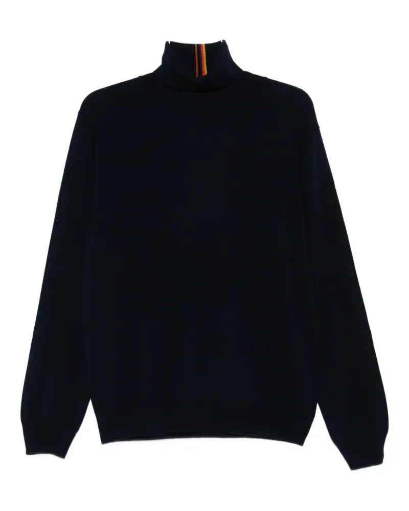 Paul Smith stripe-detail turtleneck sweater - Blau Blau