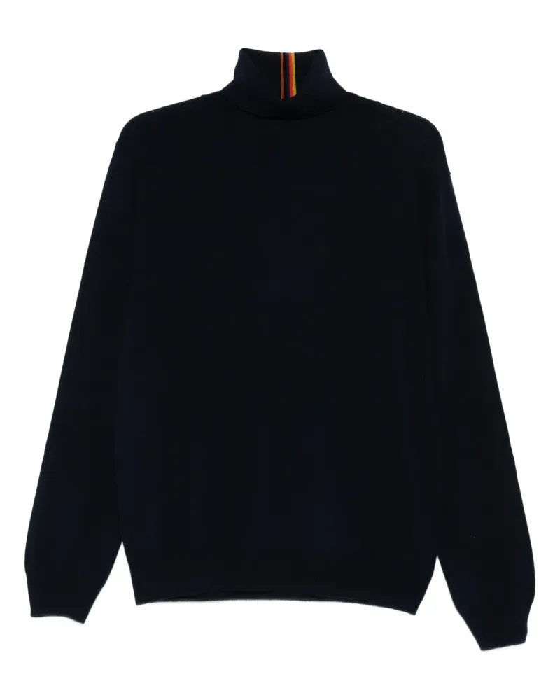 Paul Smith Rollkragenpullover mit Streifendetail - Blau Blau