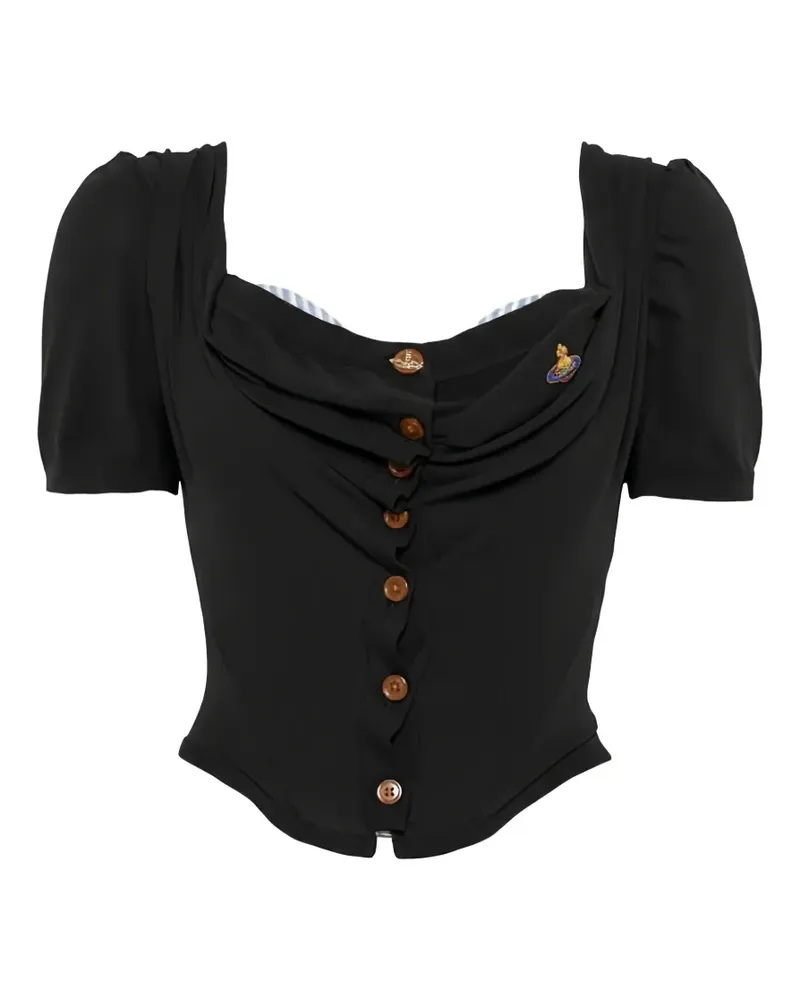 Vivienne Westwood puff-sleeve shirt - Schwarz Schwarz