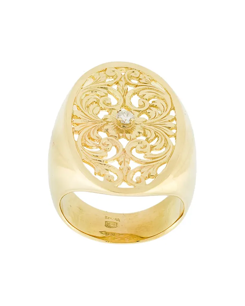 Wouters & Hendrix Siegelring mit Diamant Gold
