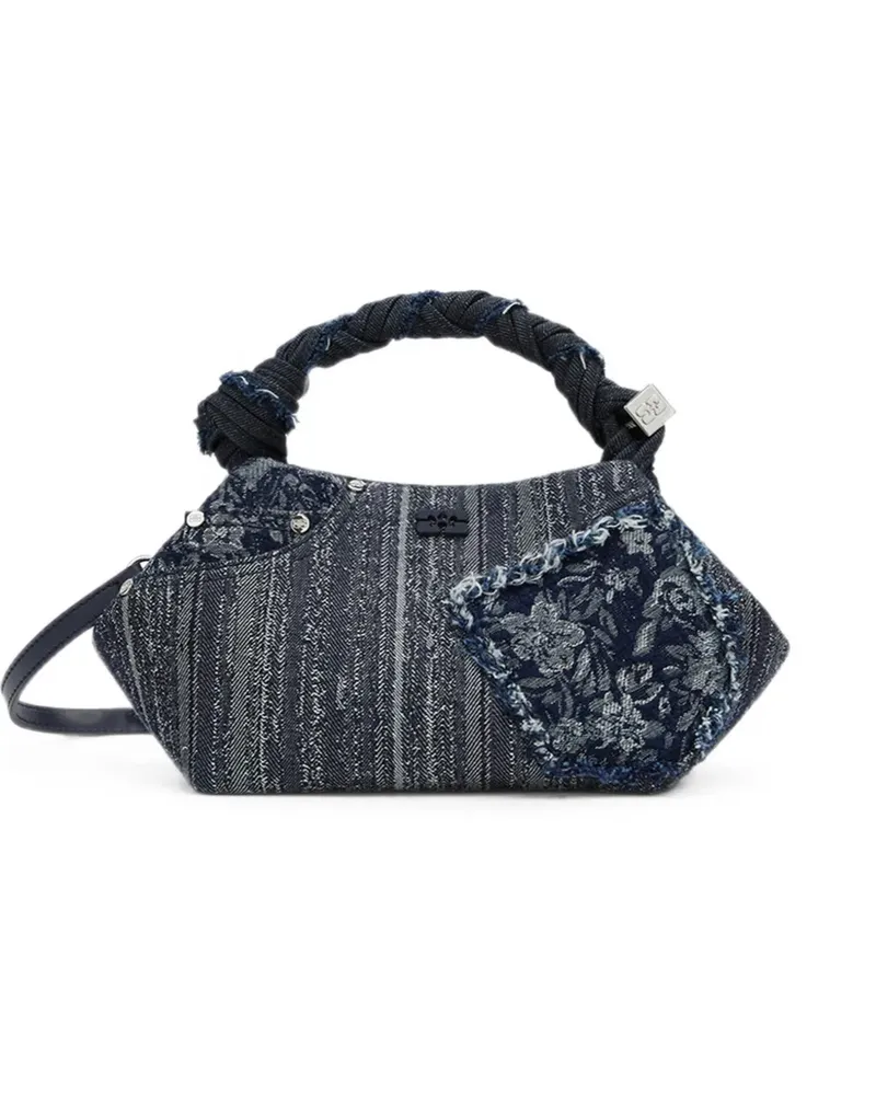 Ganni Kleine Bou Tasche aus Denim - Blau Blau