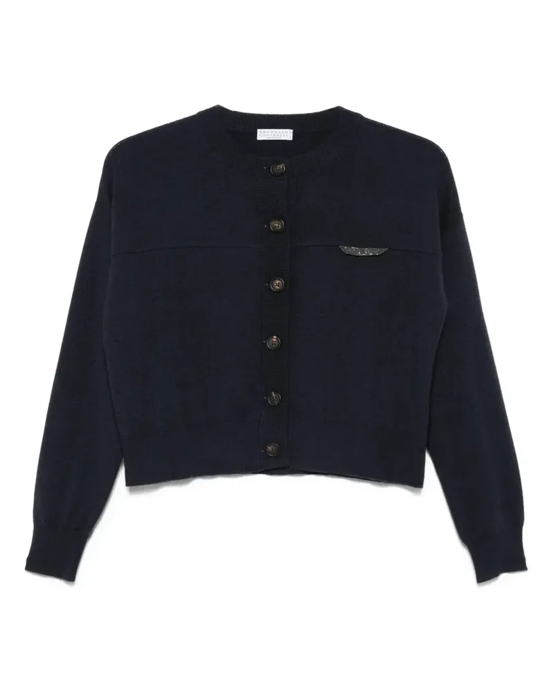 Brunello Cucinelli Cardigan mit Monili-Kette - Blau Blau