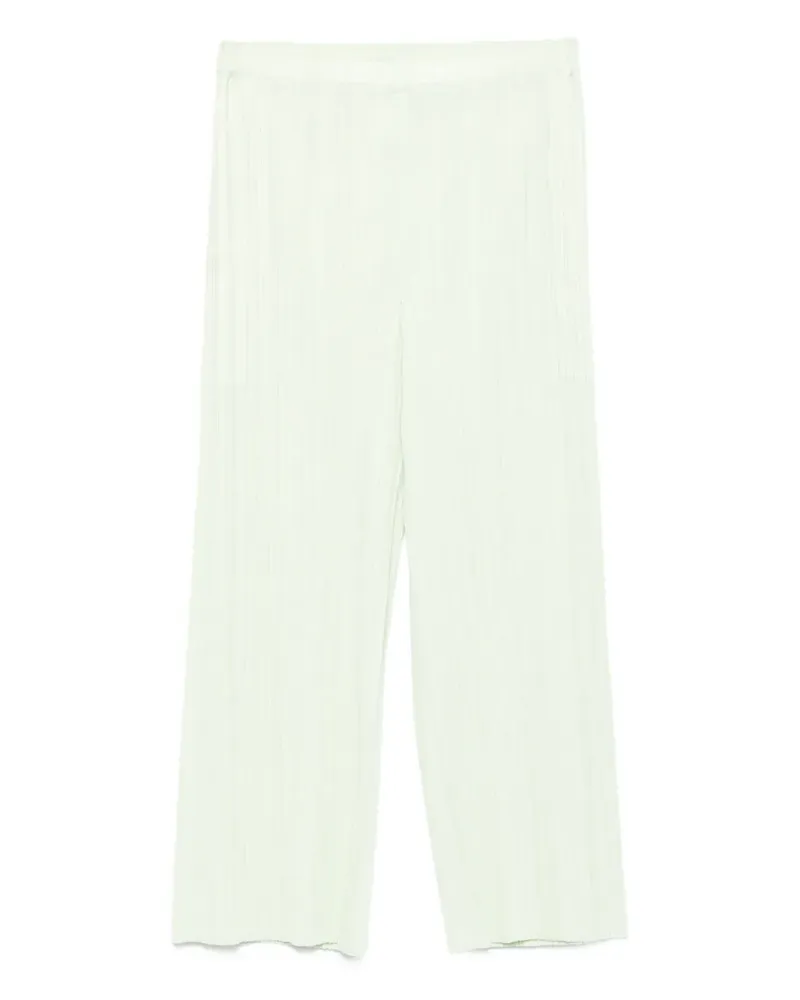 Issey Miyake Cropped-Hose mit Bundfalten - Grün Grün