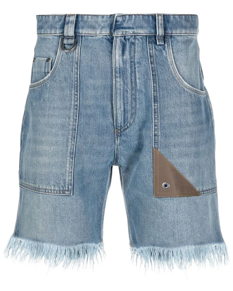 Fendi Shorts im Distressed-Look Blau