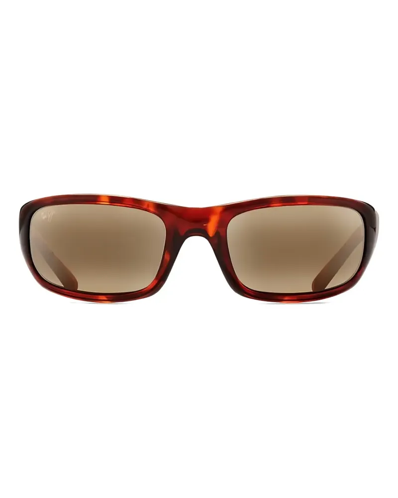 Maui Jim Sonnenbrille mit eckigem Gestell - Braun Braun